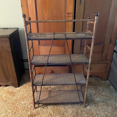 Wicker Shelving Unit