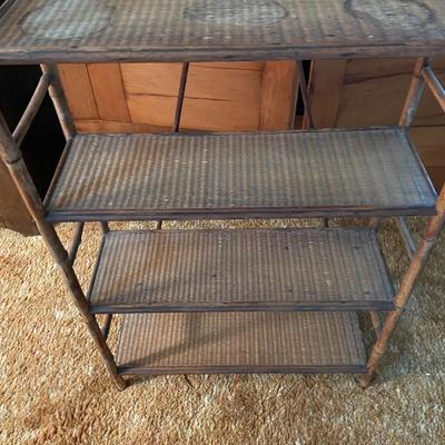 Wicker Shelving Unit