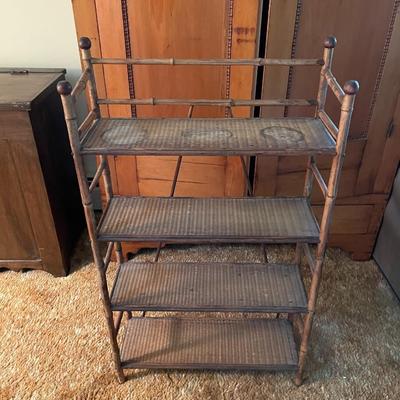 Wicker Shelving Unit