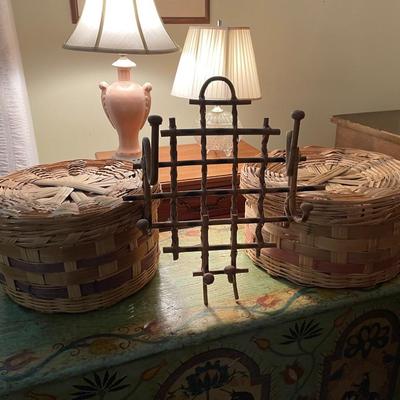 Two Baskets and Decorative Hanger