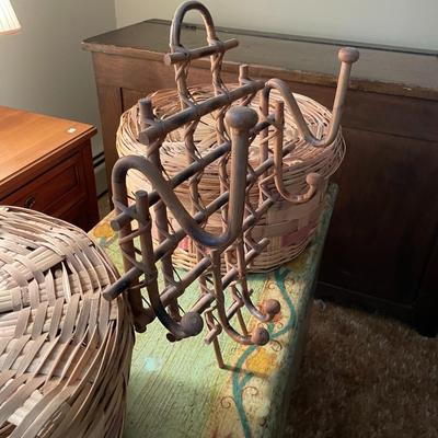 Two Baskets and Decorative Hanger