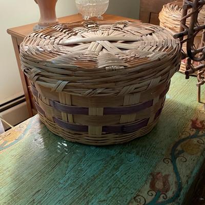 Two Baskets and Decorative Hanger