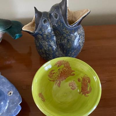 Lot of Ocean Themed Pottery