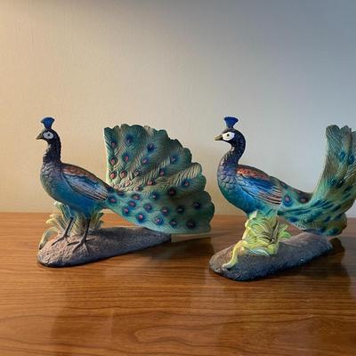 Vintage 1960s "Artmark" Peacock Figurines