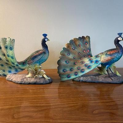 Vintage 1960s "Artmark" Peacock Figurines
