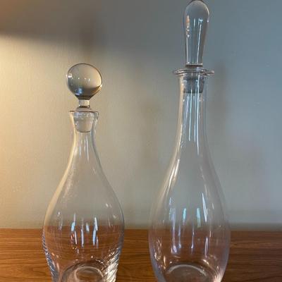 Vintage Clear Glass Decanters