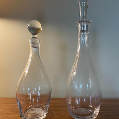 Vintage Clear Glass Decanters