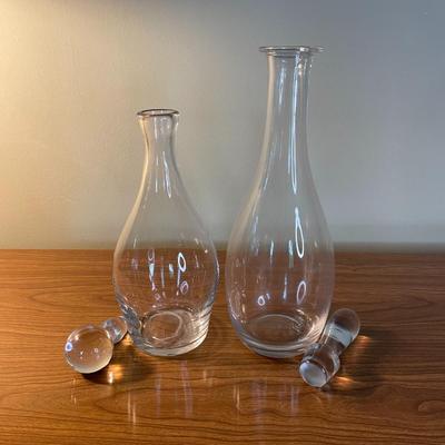 Vintage Clear Glass Decanters