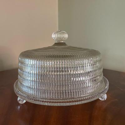 Vintage Cake Plate with Dome