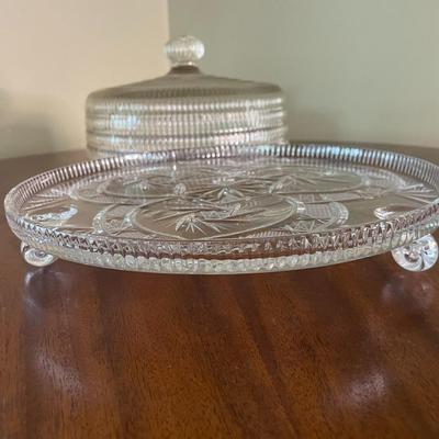Vintage Cake Plate with Dome