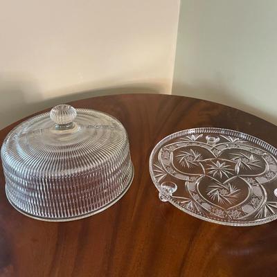 Vintage Cake Plate with Dome