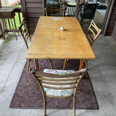 Bamboo Style Outdoor / Patio Table and Chairs