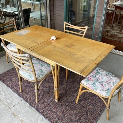 Bamboo Style Outdoor / Patio Table and Chairs