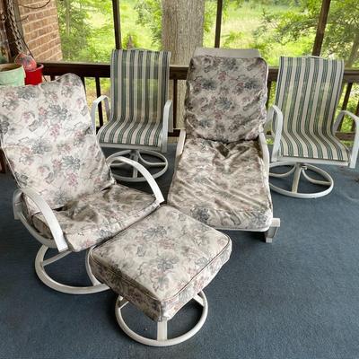 Lot of Outdoor / Patio Chaise Lounge and Chairs