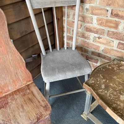 Lot of Vintage Wooden Kids Chairs and Table