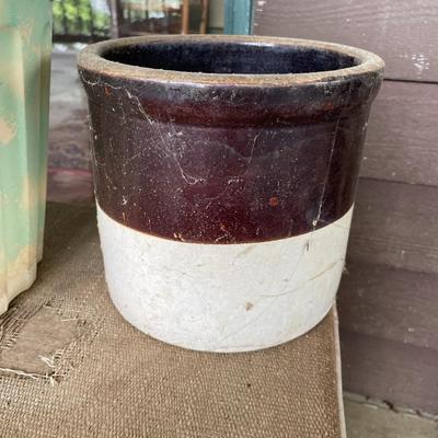 Lot of Outdoor Ceramic Planters and Planter Holders