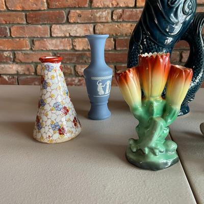 Lot of Vintage Ceramic, Frosted Glass and Pottery Items