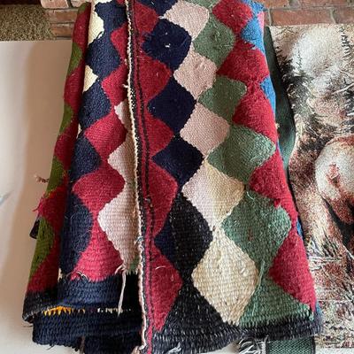 Lot of Vintage Rug and Blanket