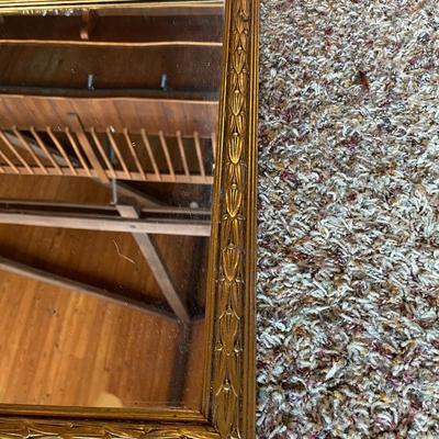 Vintage Gold Leaf Hanging Wall Mirror