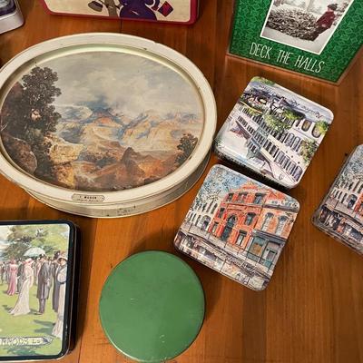 Lot of Vintage Tins and Vintage Lunch Boxes