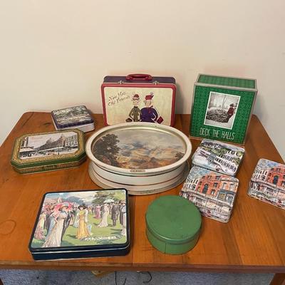 Lot of Vintage Tins and Vintage Lunch Boxes