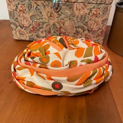 Two Christian Dior Women's Hats, Sewing Box, Hat Box