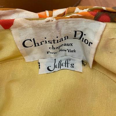 Two Christian Dior Women's Hats, Sewing Box, Hat Box