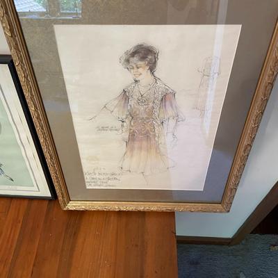 Lot of 5 Vintage Framed Prints