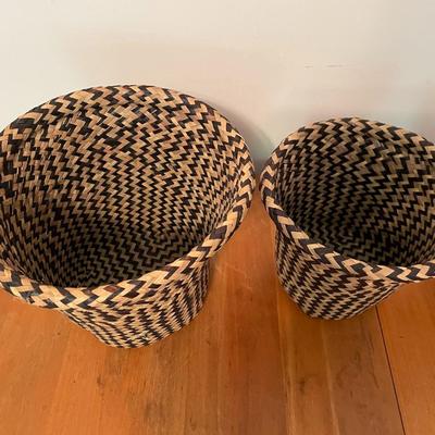 A Complete Set of Woven Garden Baskets