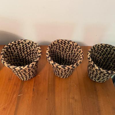 A Complete Set of Woven Garden Baskets