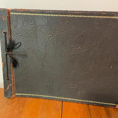 Vintage Leather Binded Scrap Book