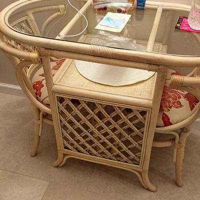 Rattan Honeymoon Bistro Set