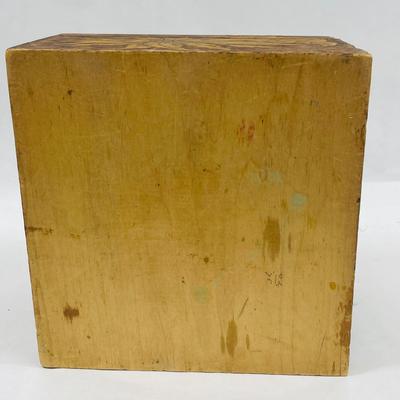 Antique FLEMISH Poinsettia Wooden Box with hinged lid