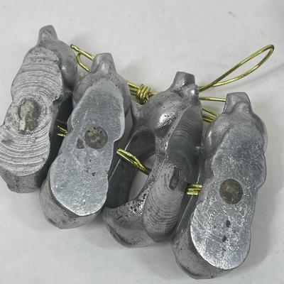 Vintage Pewter Pig Piggy Napkin Rings 8 total