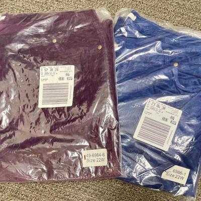 Lot of 2 NEW in package pants size Woman's 22W - Purple & Plum
