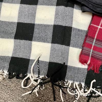 Various Sizes Plaid Scarf Lot