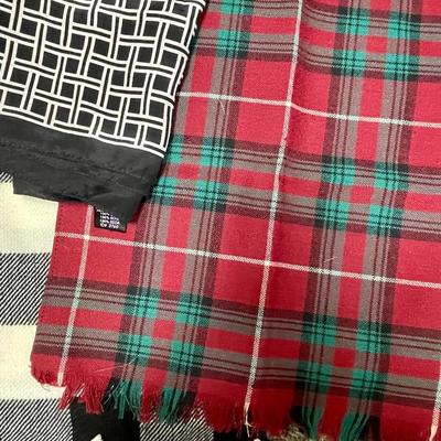 Various Sizes Plaid Scarf Lot