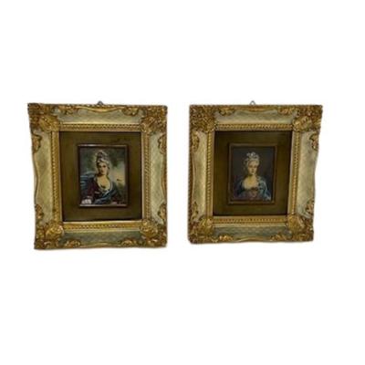 Signed Florentine Portrait Miniatures