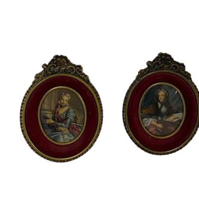 Signed Florentine Portrait Miniatures