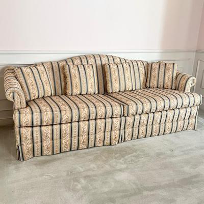 FREDERICK EDWARD ~ Vtg. Stripped With Floral Pattern Sofa