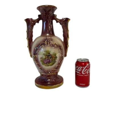 Fragonard Style Porcelain Vase