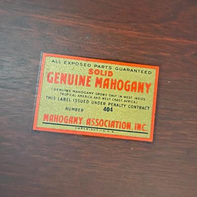 Solid Genuine Mahogany Double Drop Leaf Table ~ *Read Details