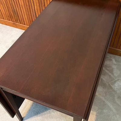 Solid Genuine Mahogany Double Drop Leaf Table ~ *Read Details