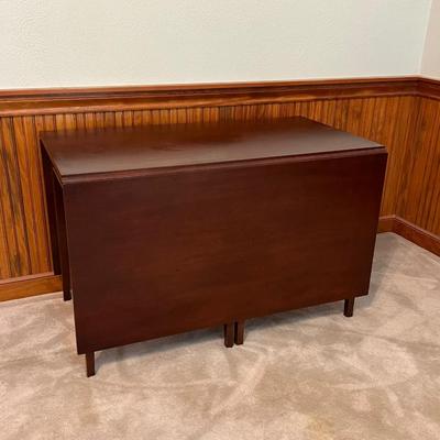 Solid Genuine Mahogany Double Drop Leaf Table ~ *Read Details