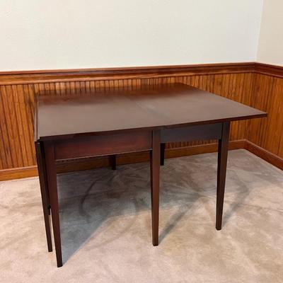 Solid Genuine Mahogany Double Drop Leaf Table ~ *Read Details