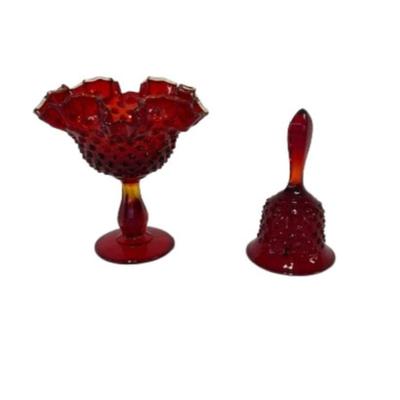 Fenton Ruby Hobnail Assortment