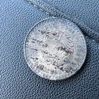 1948 Mexico 90% Silver 5 (Cinco) Peso