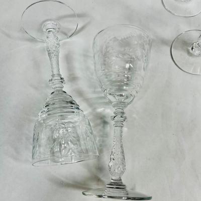 Rock Sharpe "Oradea" Cut Crystal Champagne glasses 3 Coupe Shape, 5 Wide Tulip shape