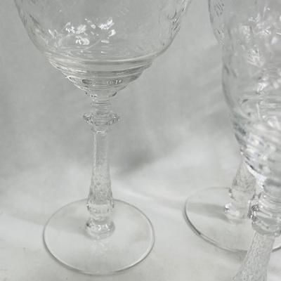 Rock Sharpe "Oradea" Cut Crystal Champagne glasses 3 Coupe Shape, 5 Wide Tulip shape