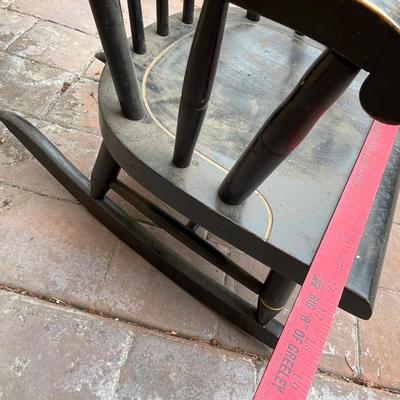 Antique Tole painted childs rocker